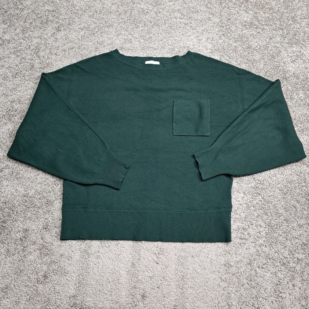 Apricot Women Dark Green Oversized Knit Sweater Chest Pocket US 12 XL‎ 6782